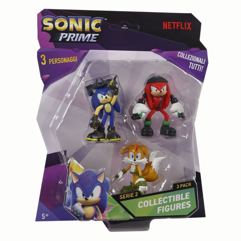 Kit 3 Bonecos Col 6,5cm Sonic Pirata, Knucks E Tails - Imagem 3