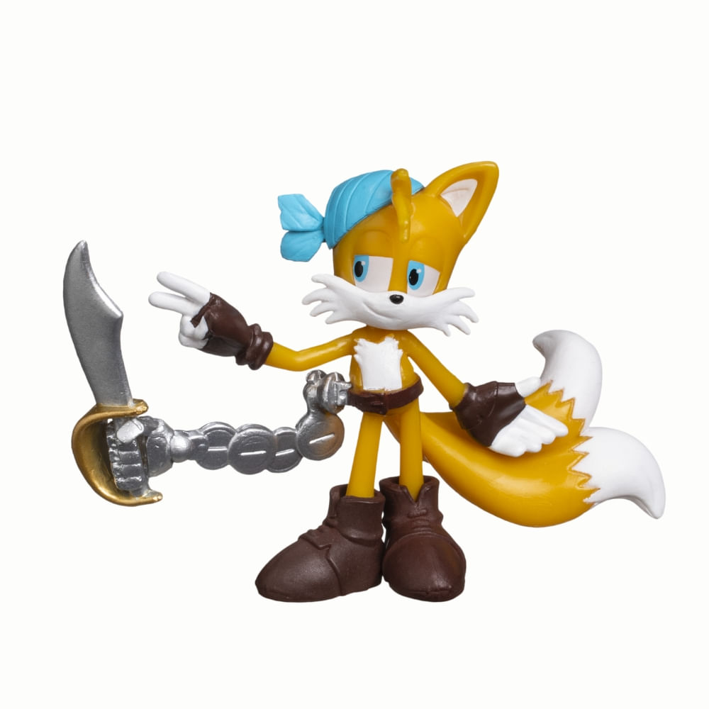 Kit 3 Bonecos Col 6,5cm Tails Pirata, Rusty Rose, Sonic - Imagem 3