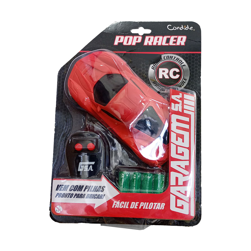 Carrinho C//r Garagem S.a. Pop Racer - Ferrari Vermelha - Imagem 3