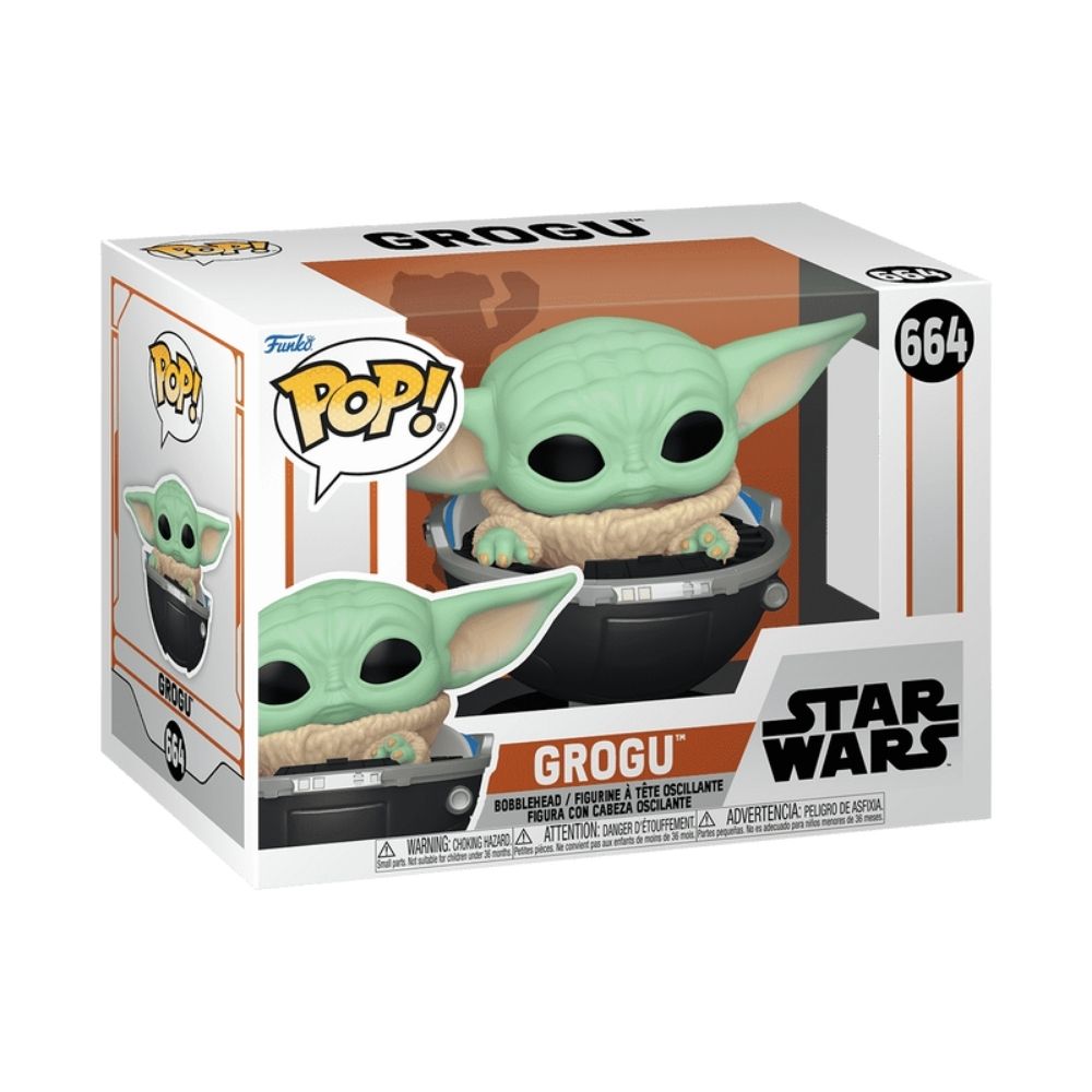 Boneco Funko Pop! Star Wars - Mandalorian - Grogu no Carrinho Flutuante - Imagem 3