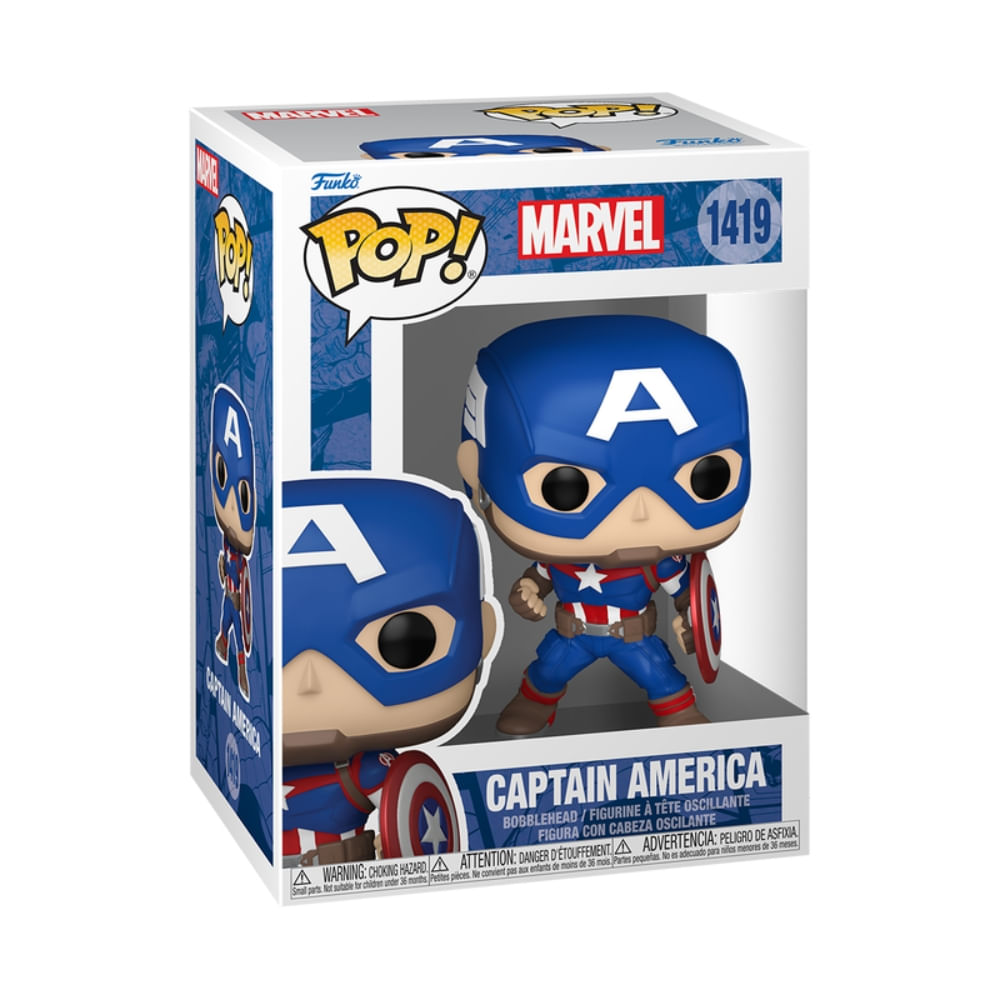 Boneco Funko Pop! Marvel Clássicos- Capitão América - Imagem 3
