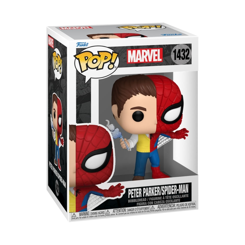 Boneco Funko Pop! Marvel Split - Peter Parker/Homem-Aranha - Imagem 3