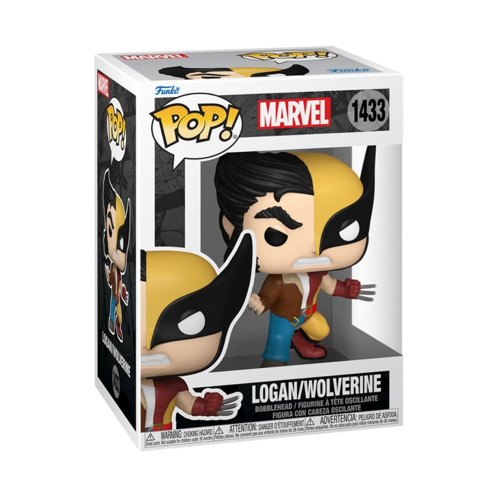 Boneco Funko Pop! Marvel Split - Logan/Wolverine - Imagem 2