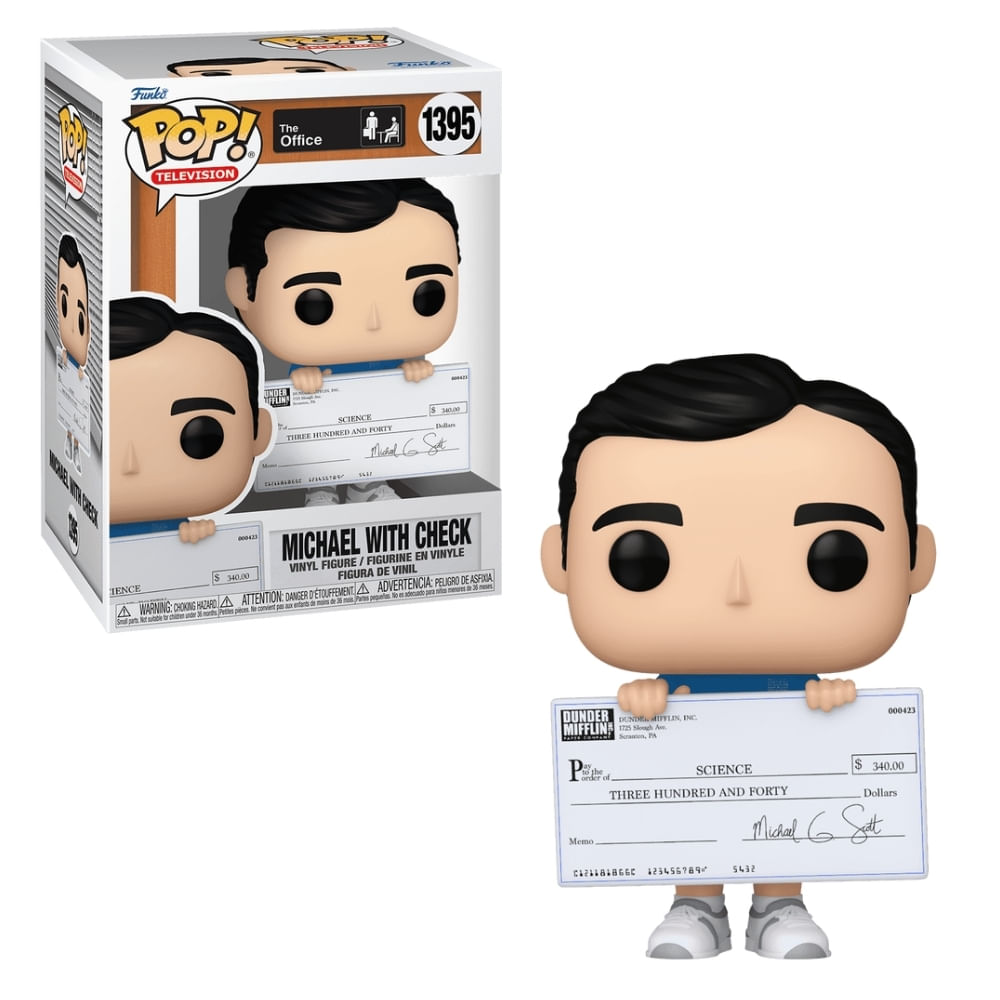 Boneco Funko Pop! The Office - Michael com Cheque