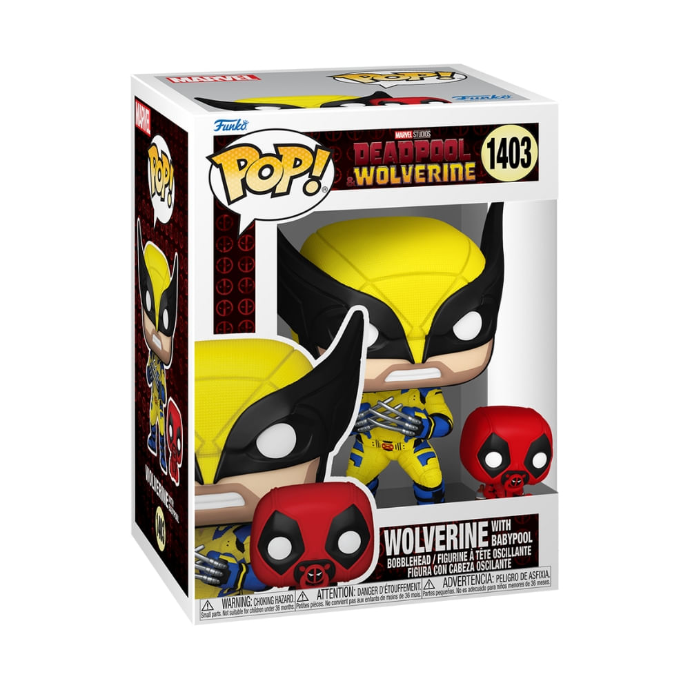 Boneco Funko Pop! & Buddy Marvel - Deadpool & Wolverine - Wolverine com Babypool - Imagem 2