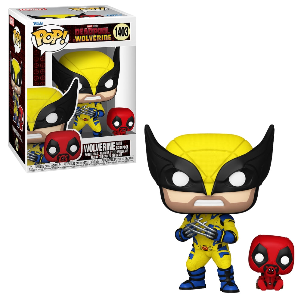 Boneco Funko Pop! & Buddy Marvel - Deadpool & Wolverine - Wolverine com Babypool