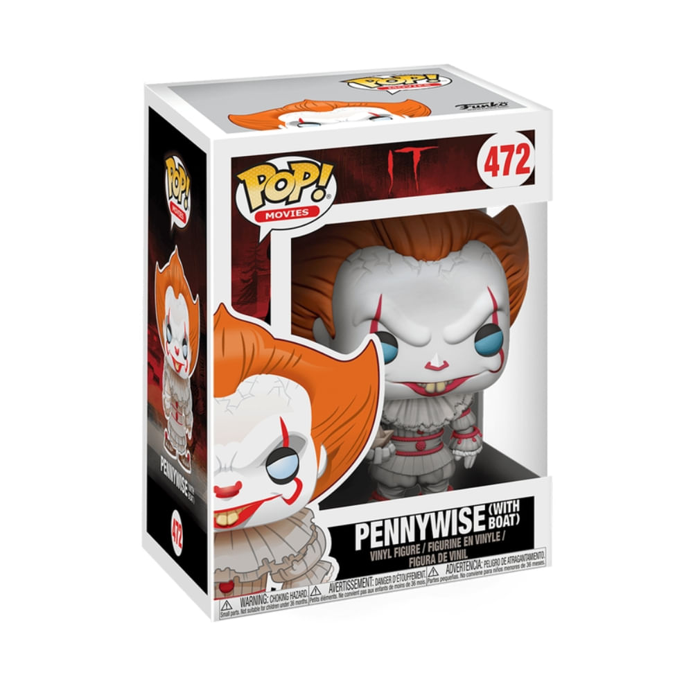 Boneco Funko Pop! IT A coisa - Pennywise com Barquinho - Imagem 3