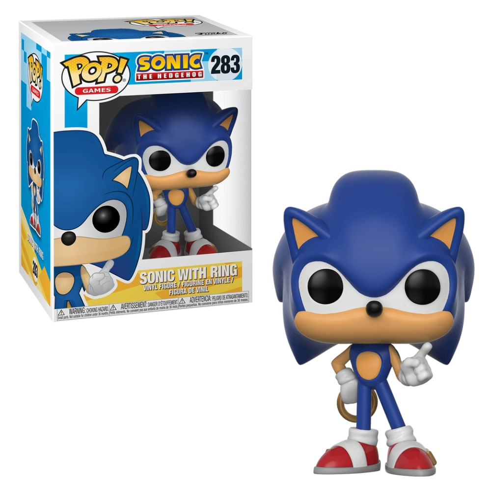 Boneco Funko Pop! Sonic The Hedgehog - Sonic com Anél