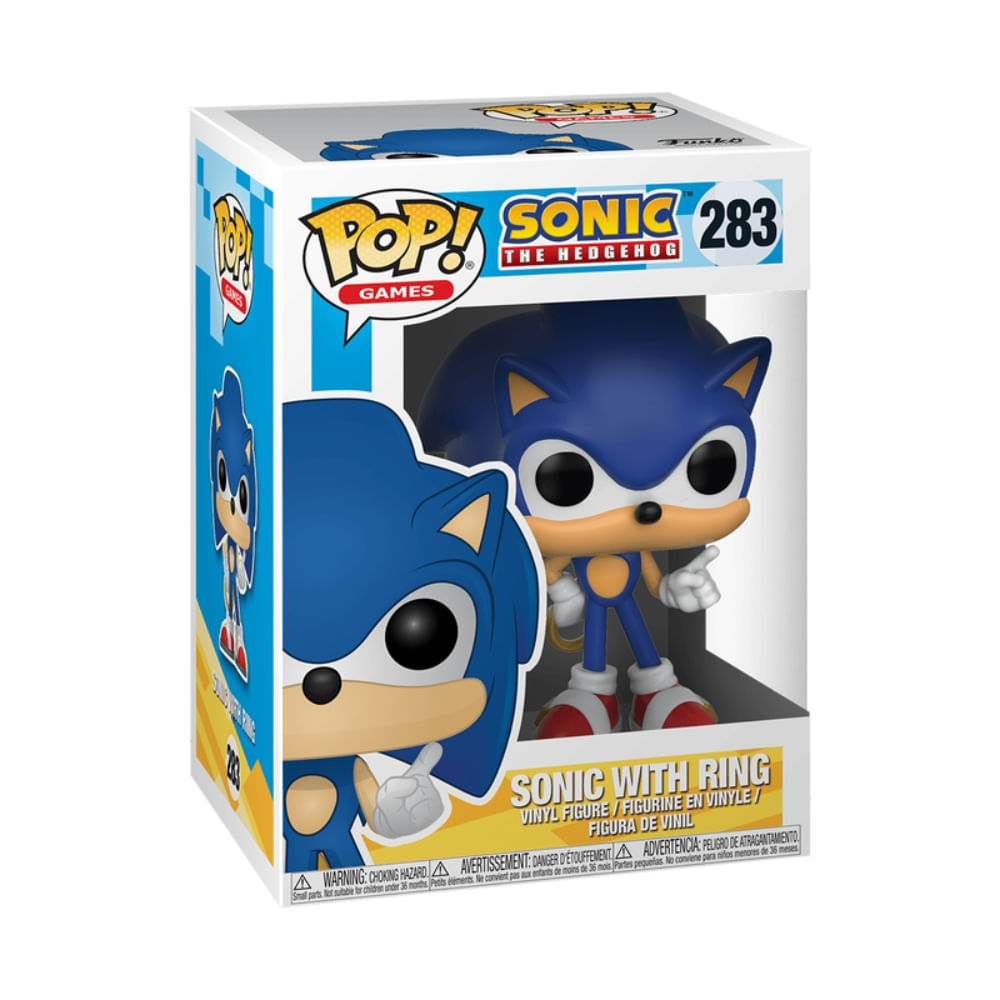 Boneco Funko Pop! Sonic The Hedgehog - Sonic com Anél - Imagem 3