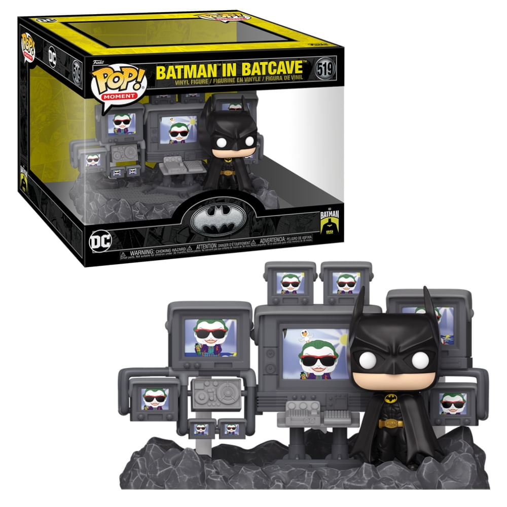 Boneco Funko Pop! Moment DC Comics - Batman 85 Anos - Batman na Batcaverna (1989)