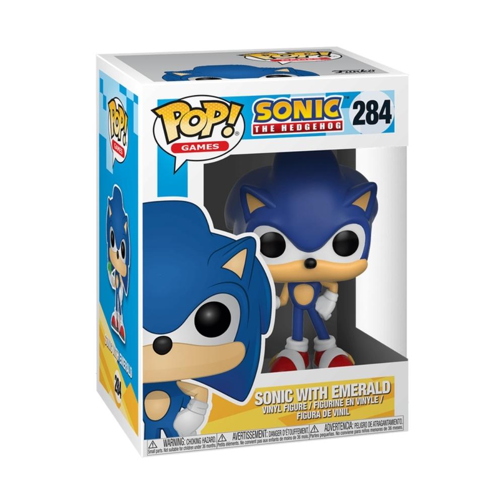 Boneco Funko Pop! Sonic The Hedgehog - Sonic com Esmeralda - Imagem 3