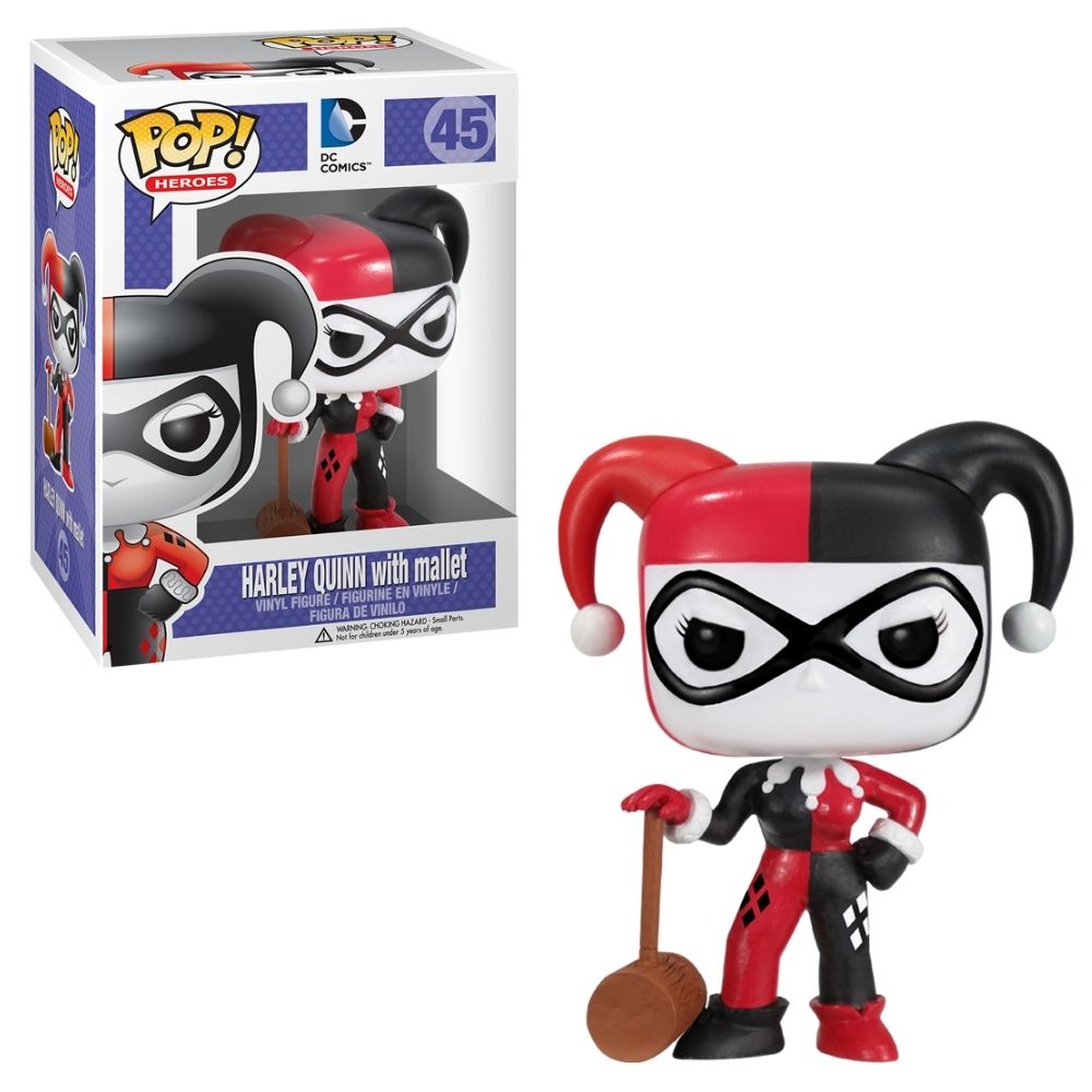 Boneco Funko Pop! DC Comics - Arlequina com Martelo
