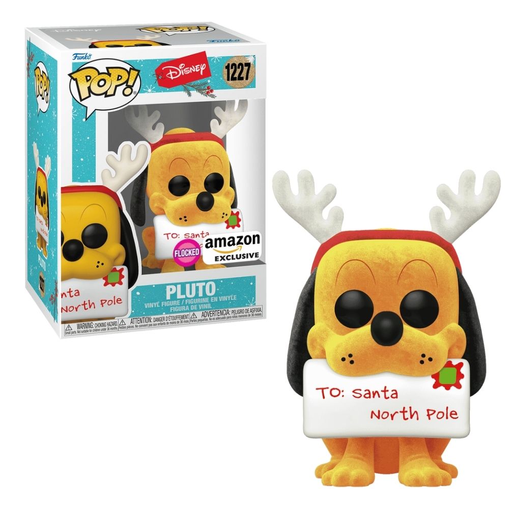 Boneco Funko Pop! Disney Pluto Natalino (Flocked)