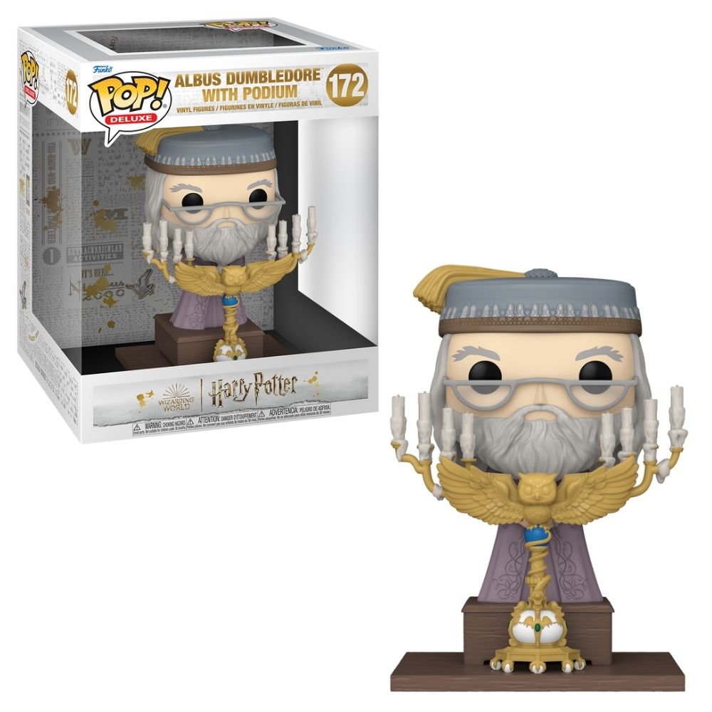 Boneco Funko Pop! Deluxe Harry Potter - Dumbledore no Púlpito