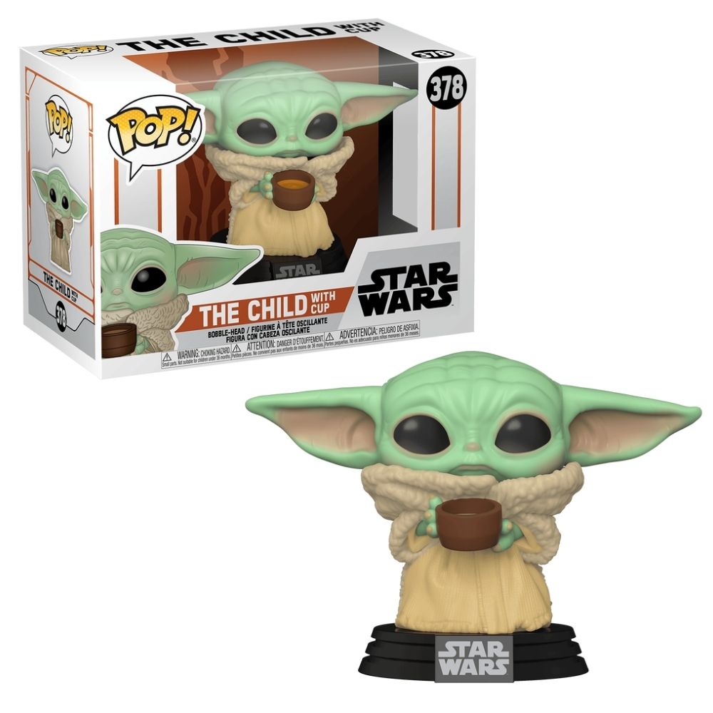 Boneco Funko Pop! Star Wars Mandalorian - Baby Yoda com Tigela
