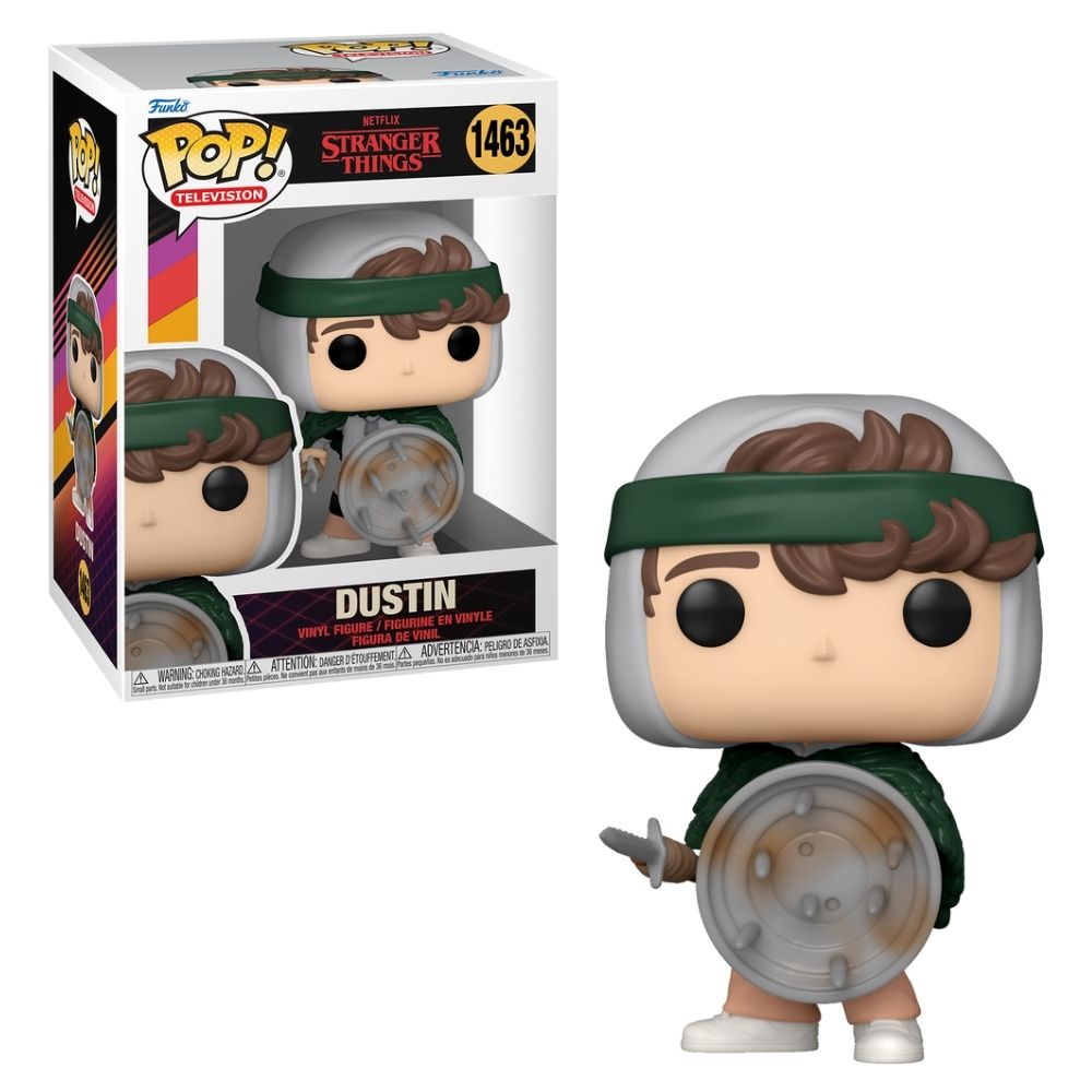 Boneco Funko Pop! Stranger Things - Hunter Dustin com Escudo​​