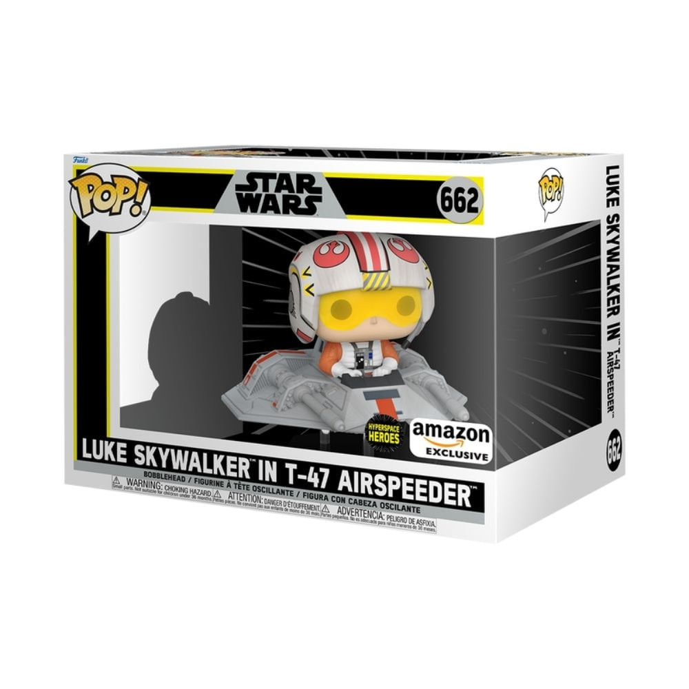 Boneco Funko Pop! Rides Super Deluxe Star Wars - Luke Skywalker no T-47 - Imagem 2