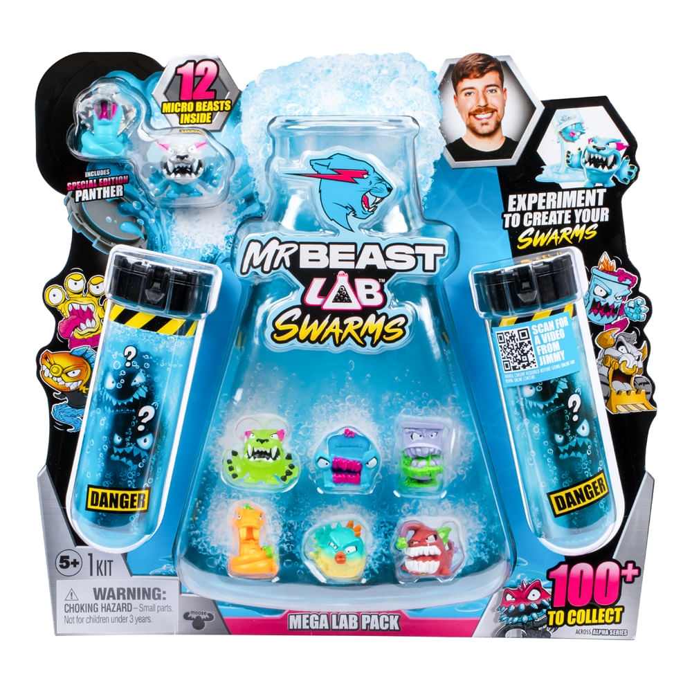 Mega Lab Com 12 Mini Bonecos Surpresa Swarms Mrbeast Lab - Imagem 2