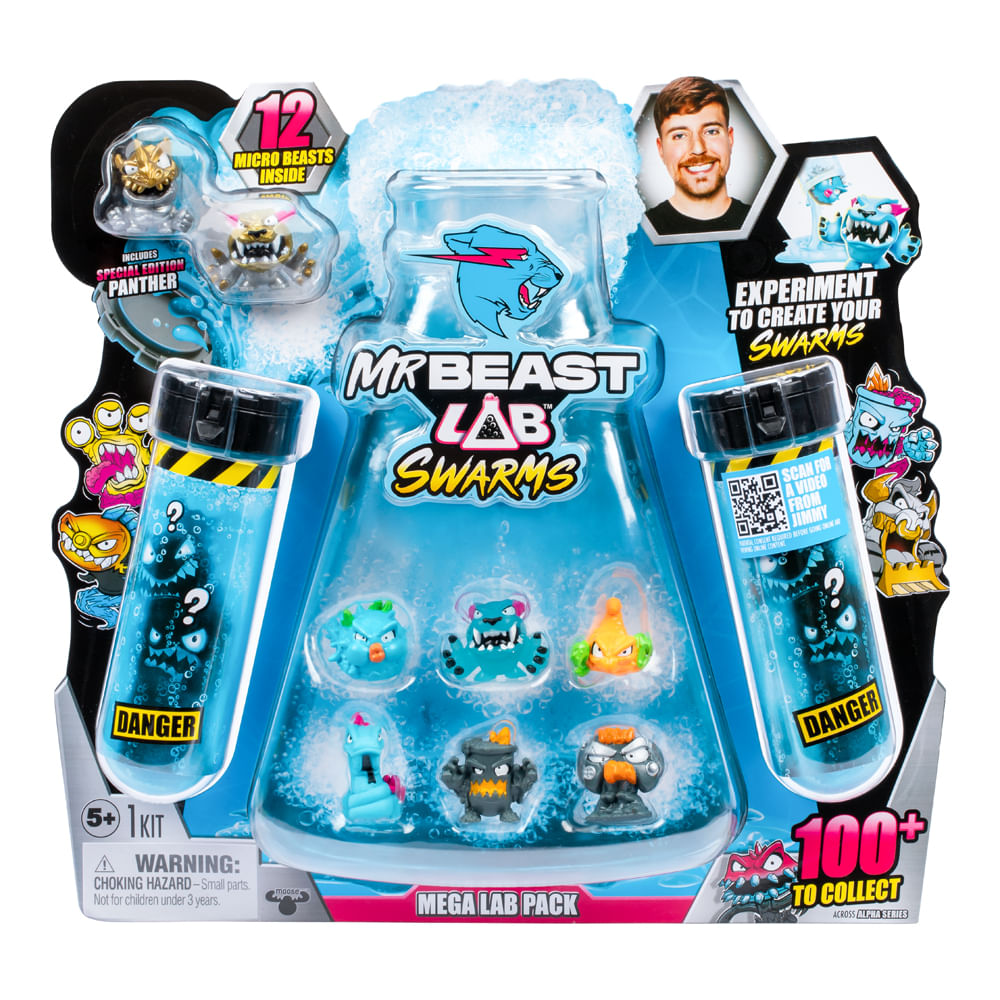 Mega Lab Com 12 Mini Bonecos Surpresa Swarms Mrbeast Lab - Imagem 4