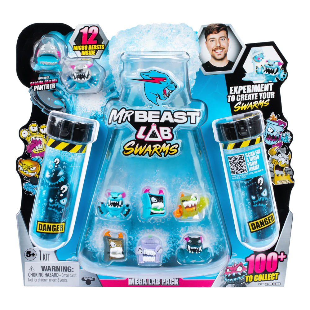 Mega Lab Com 12 Mini Bonecos Surpresa Swarms Mrbeast Lab - Imagem 5