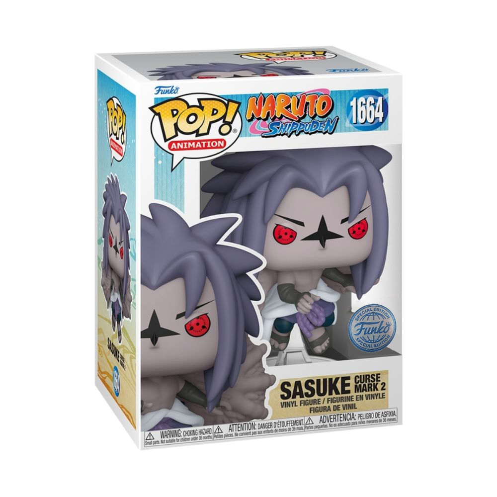 Boneco Funko Pop! Naruto Shippuden - Sasuke com Asas da Marca da Maldição - Imagem 3