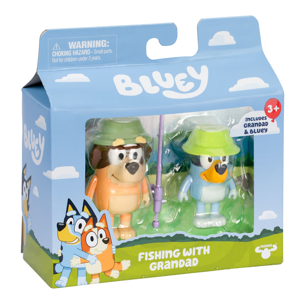 Kit 2 Bonecos Colecionáveis 6cm Bluey - Pescaria Com Vovô - Imagem 6