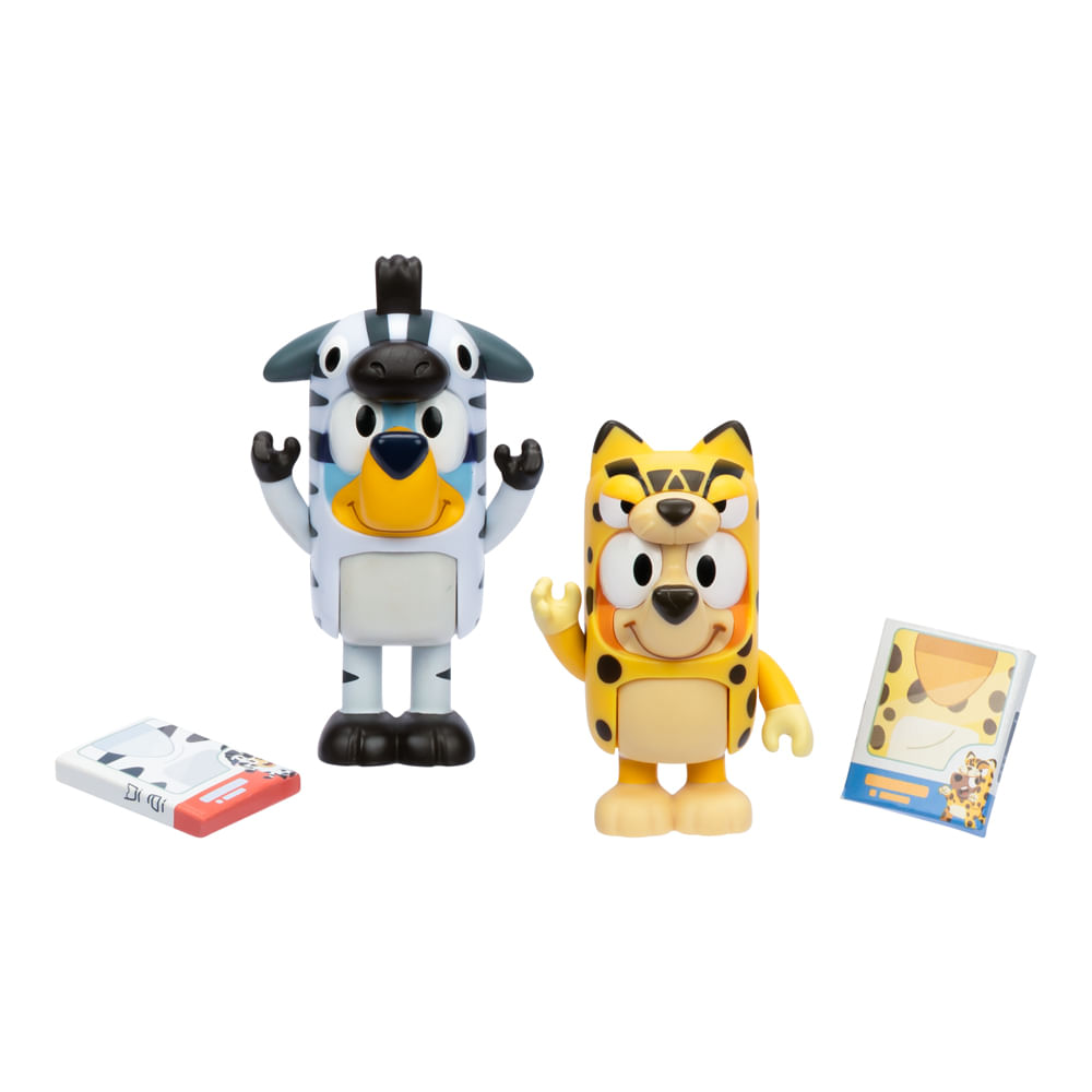 Kit 2 Bonecos Colecionáveis 6cm Bluey - Fantasia De Animal - Imagem 2
