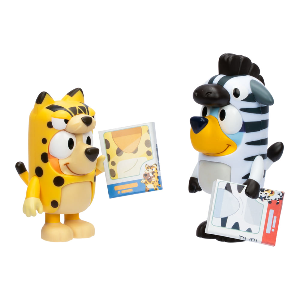 Kit 2 Bonecos Colecionáveis 6cm Bluey - Fantasia De Animal - Imagem 3