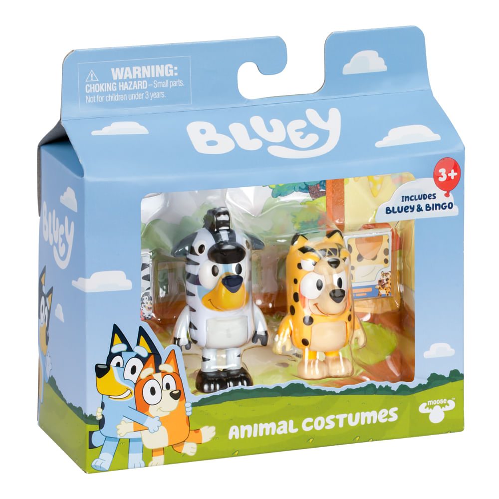 Kit 2 Bonecos Colecionáveis 6cm Bluey - Fantasia De Animal - Imagem 4