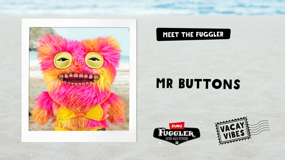 Pelúcia Fuggler Vacay Vibes 23cm - Mr Buttons - Imagem 3