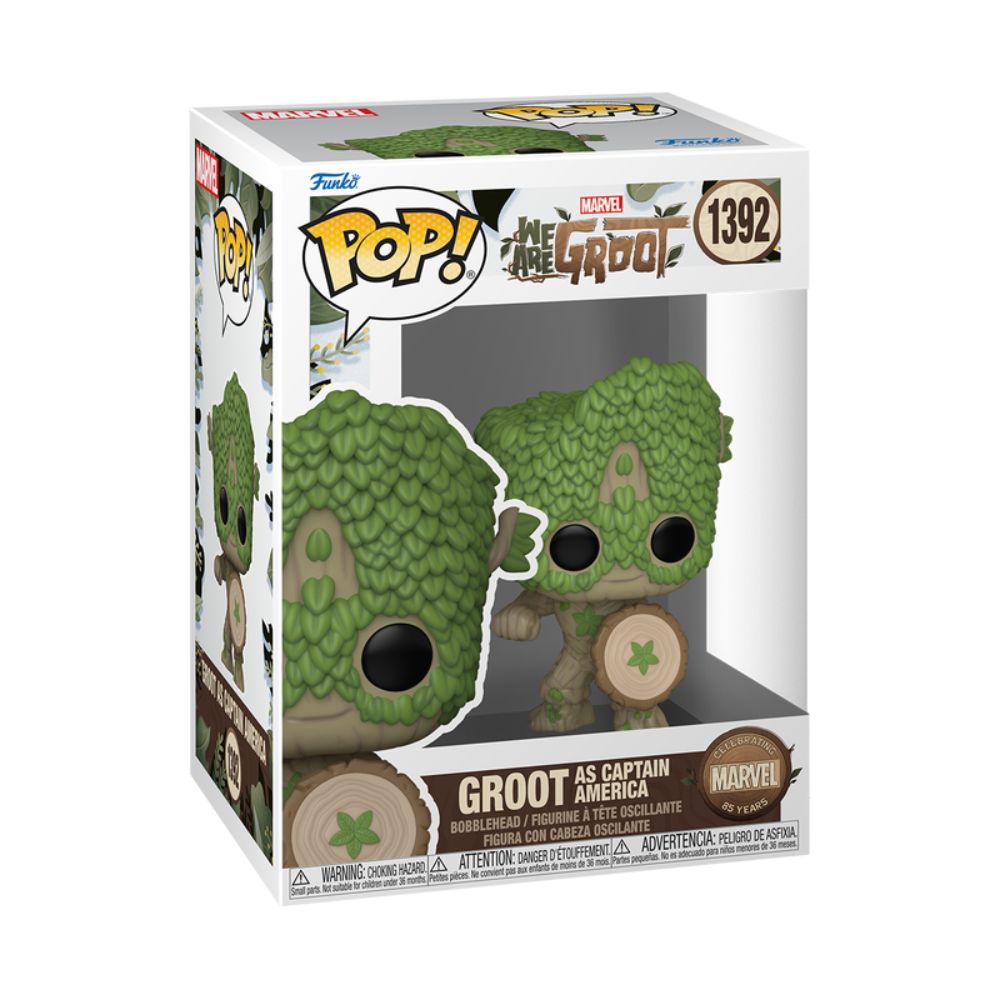 Boneco Funko Pop! Marvel 85 Anos - Groot como Capitão América - Imagem 2