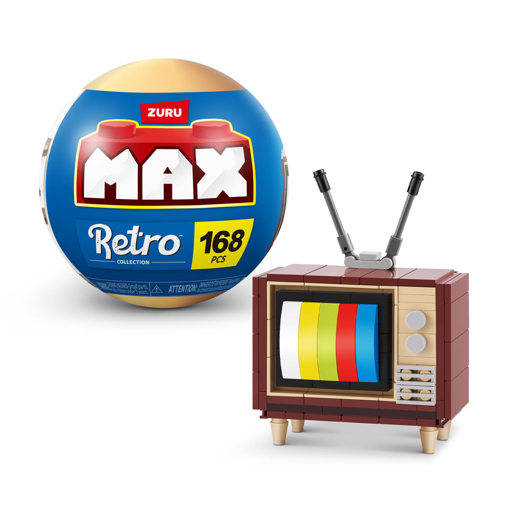 Blocos de Montar Max Premium Retrô - Televisão 168 pçs