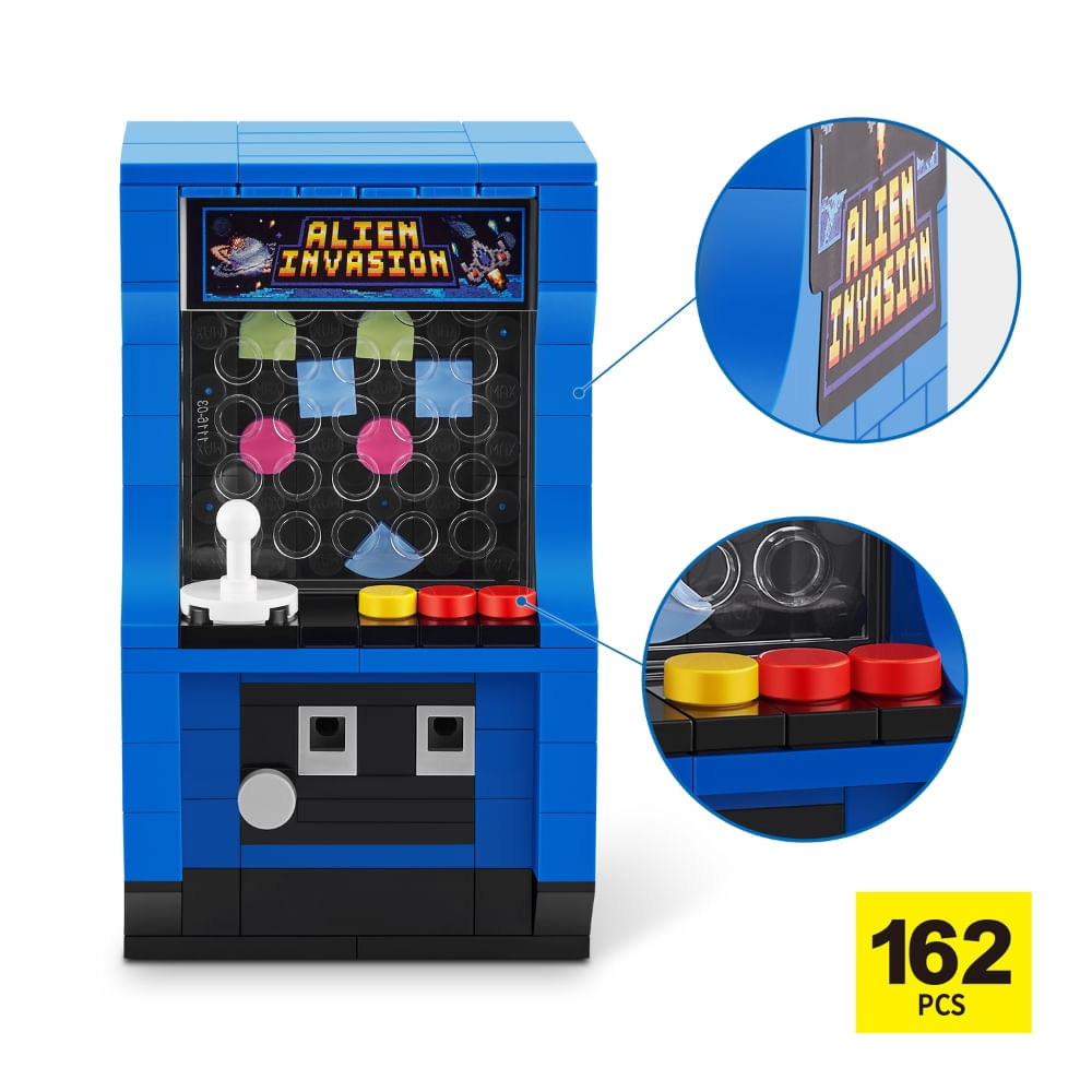 Blocos de Montar Max Premium Retrô - Fliperama 162 pçs - Imagem 2