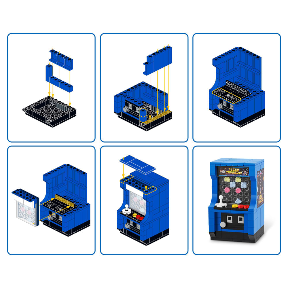 Blocos de Montar Max Premium Retrô - Fliperama 162 pçs - Imagem 3