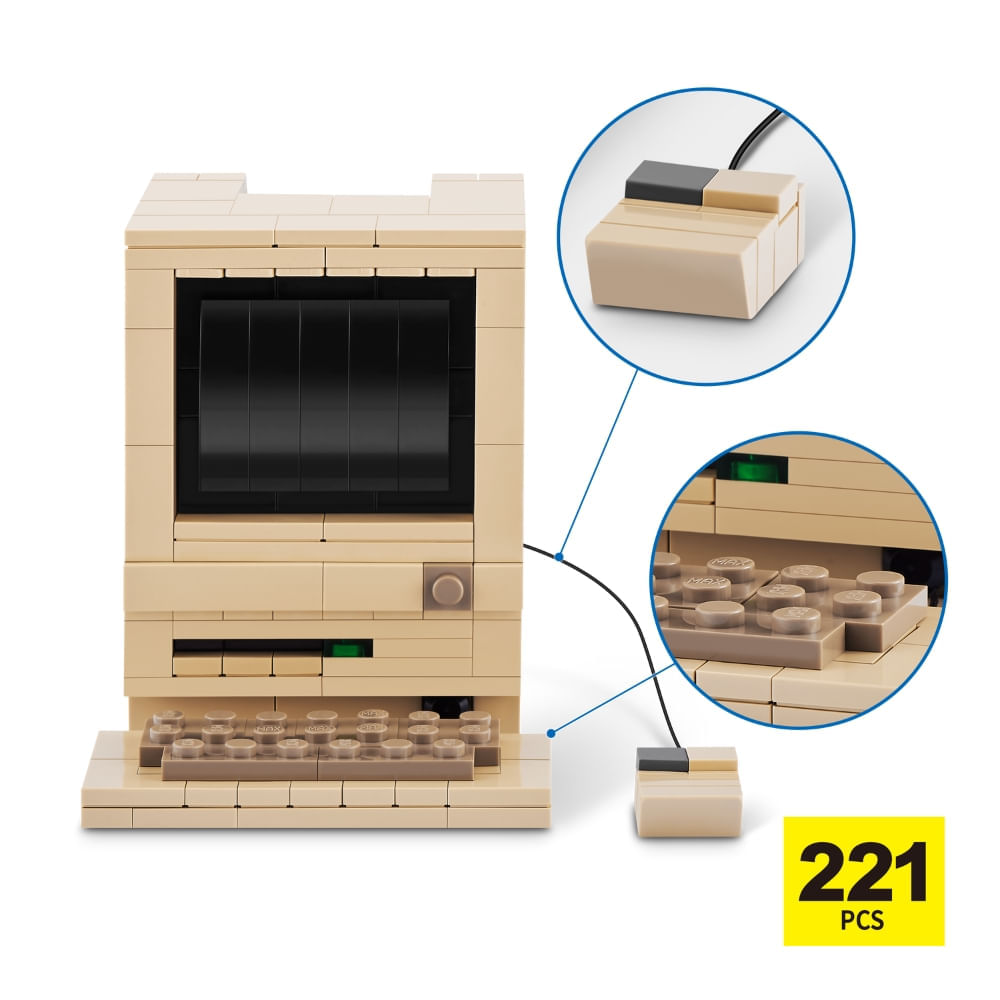 Blocos de Montar Max Premium Retrô - Computador 221 pçs - Imagem 2