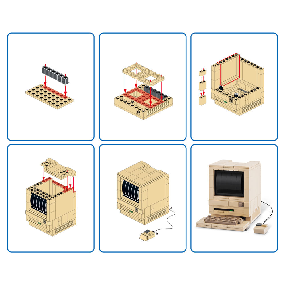 Blocos de Montar Max Premium Retrô - Computador 221 pçs - Imagem 3