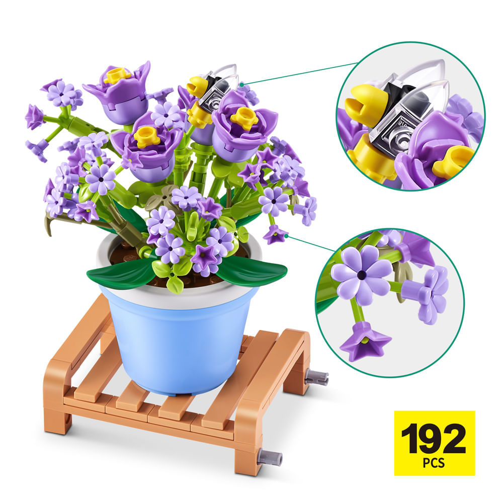 Blocos de Montar Max Premium Garden - Campânula 192 pçs - Imagem 2
