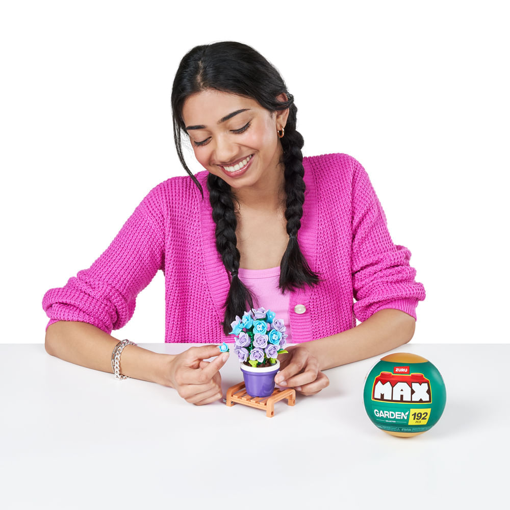 Blocos de Montar Max Premium Garden - Hortênsia 186 pçs - Imagem 6