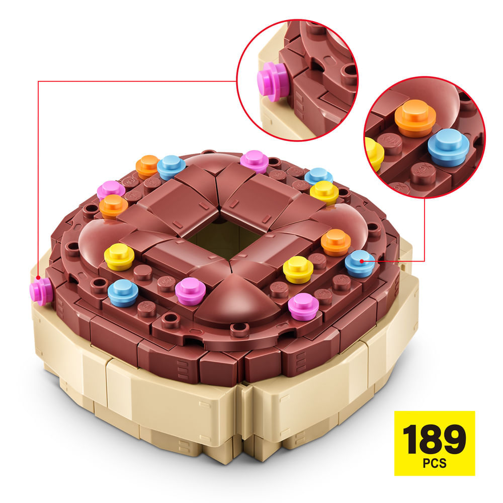 Blocos de Montar Max Premium Snacks - Donut 189 pçs - Imagem 2