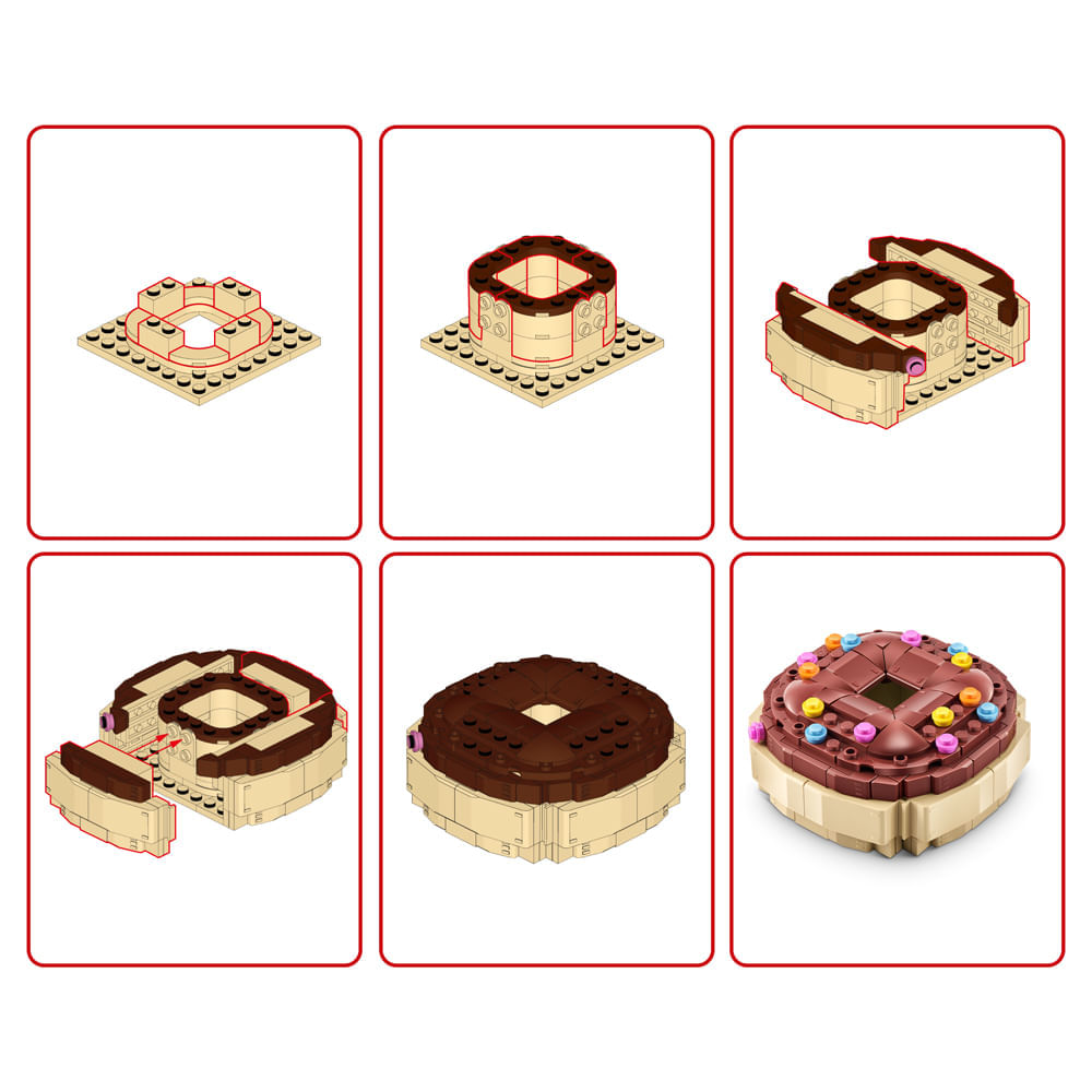Blocos de Montar Max Premium Snacks - Donut 189 pçs - Imagem 3