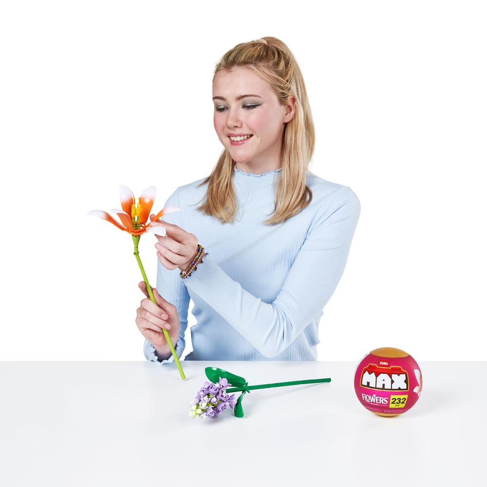 Blocos de Montar Max Premium Flowers - Lírio 232 pçs - Imagem 6