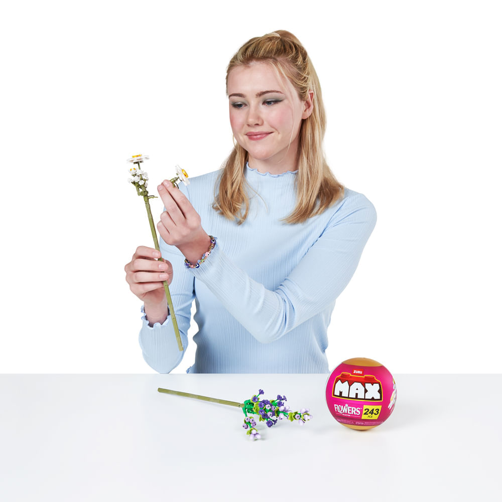 Blocos de Montar Max Premium Flowers - Margarida 243 pçs - Imagem 6