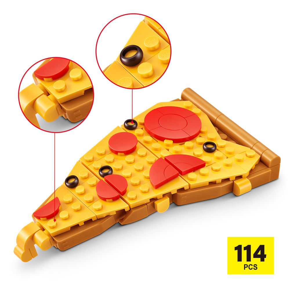 Blocos de Montar Max Premium Snacks - Pizza 114 pçs - Imagem 2