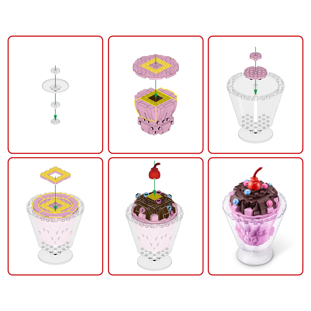 Blocos de Montar Max Premium Snacks - Sorvete 157 pçs - Imagem 2