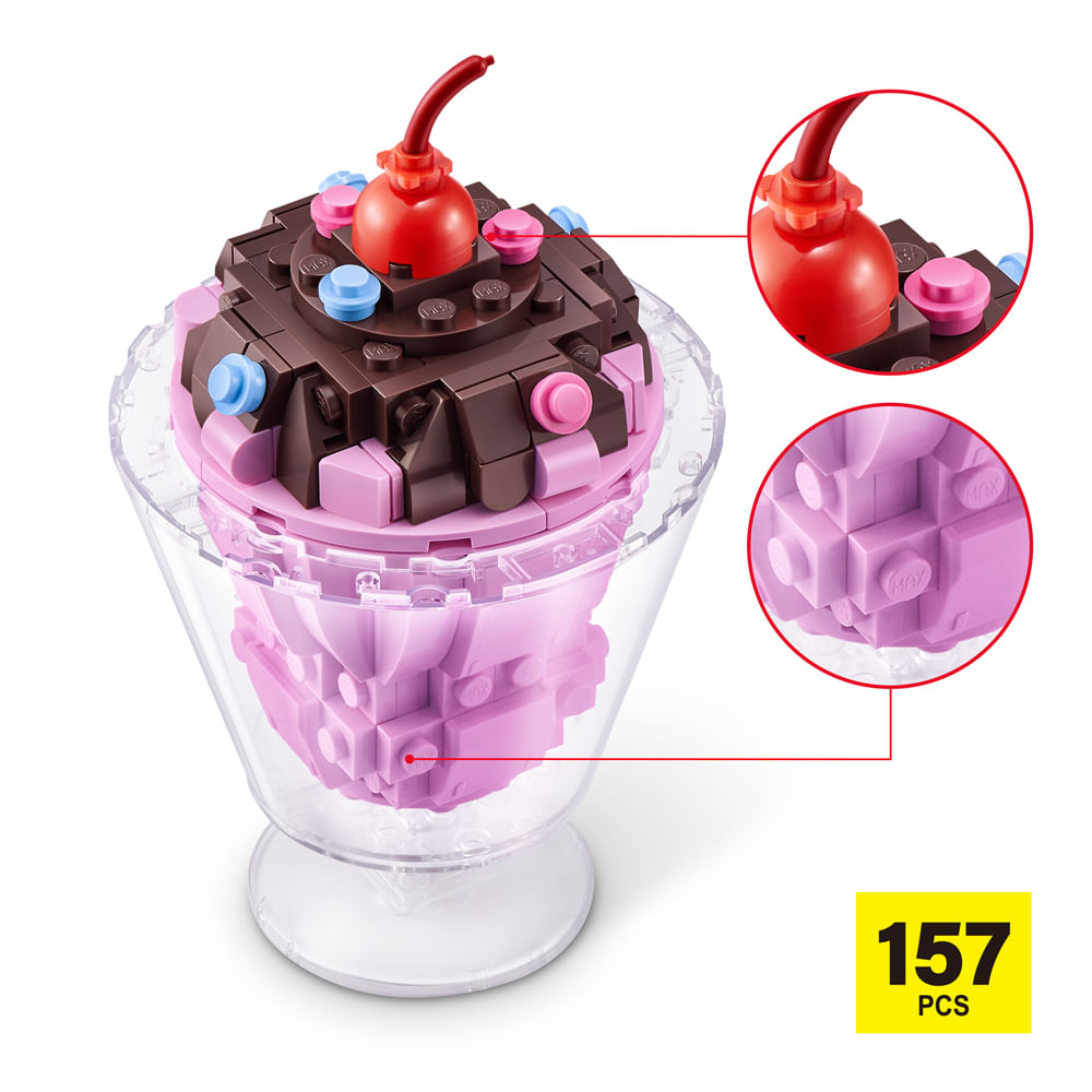 Blocos de Montar Max Premium Snacks - Sorvete 157 pçs - Imagem 3