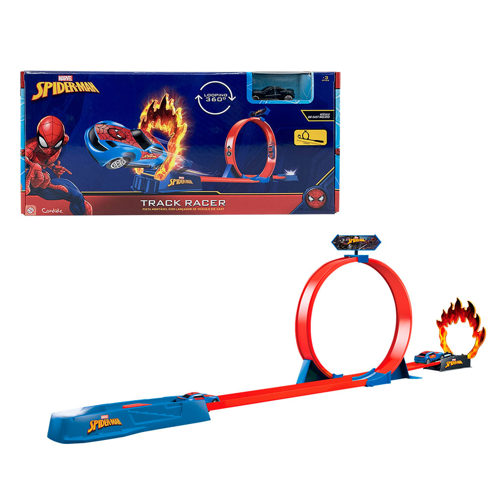 Pista para miniveículos Homem-Aranha - Loop Insano