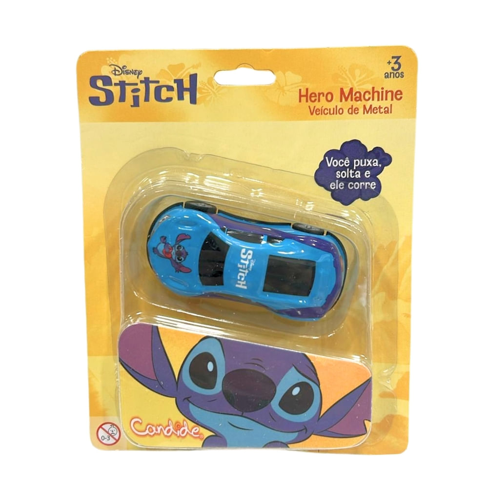 Mini Carrinho Pull Back Stitch Azul - Imagem 3