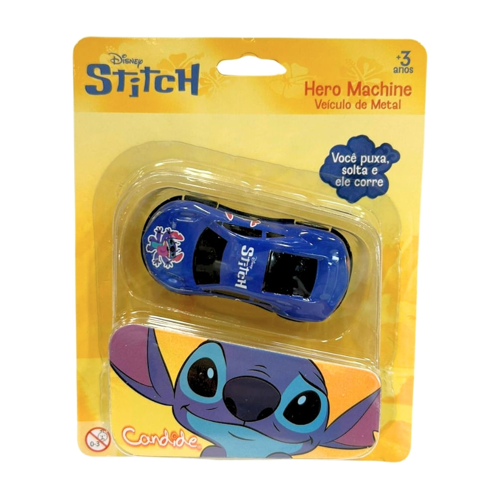 Mini Carrinho Pull Back Stitch Roxo - Imagem 3