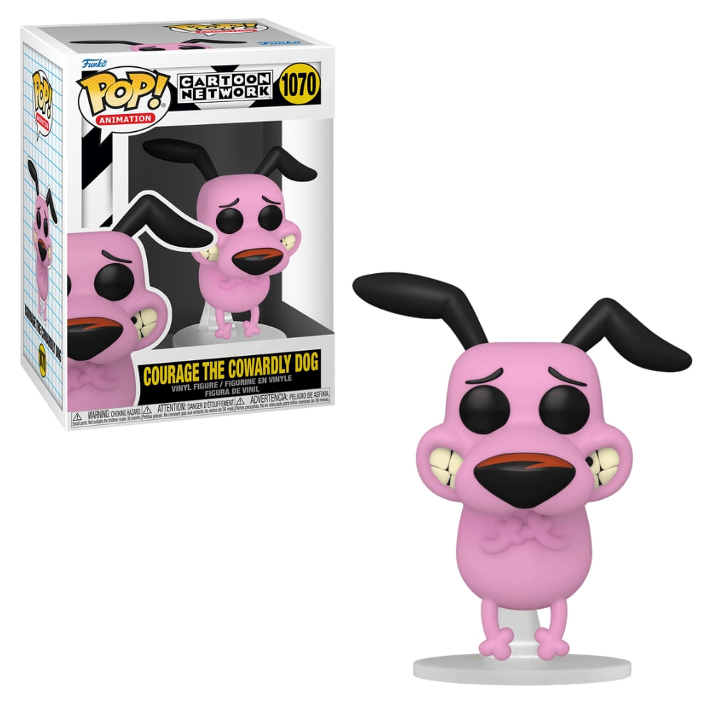 Boneco Funko Pop! Cartoon Network - Coragem o Cão Covarde - Coragem