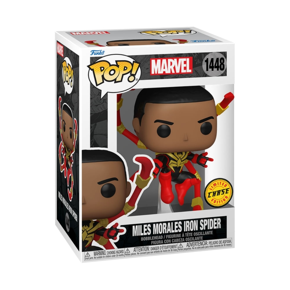 Boneco Funko Pop! Marvel HQ - Miles Homem-Aranha de Ferro Chase - Imagem 3